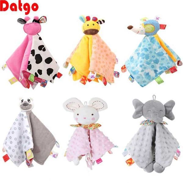 New Soft Appease Towel Baby Rattle Animals Toys Soothe Reassure Sleeping Blankie Towel Lathe Hanging Educational Toddler Toys Y240820