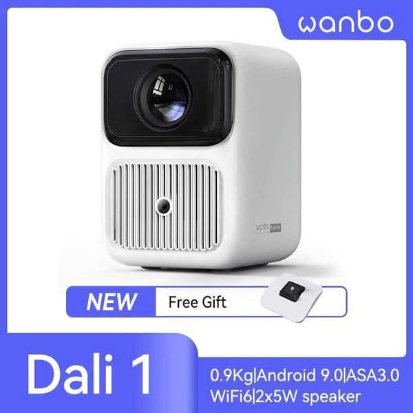 Wanbo Dali 1 Mini Protable Beam Projector 350ANSI Dual Wifi 6 Auto Focus ASA 3.0 Android 9.0 Proyector 2*5W HIFI Speaker CL240820