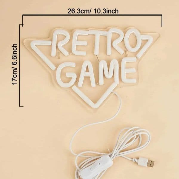 Chi-buy LED Neon Retro Game USB Powered Neon Signs Night Light 3D Wall Art Game Room Bedroom Living Room Decor Lamp Signs X2506231