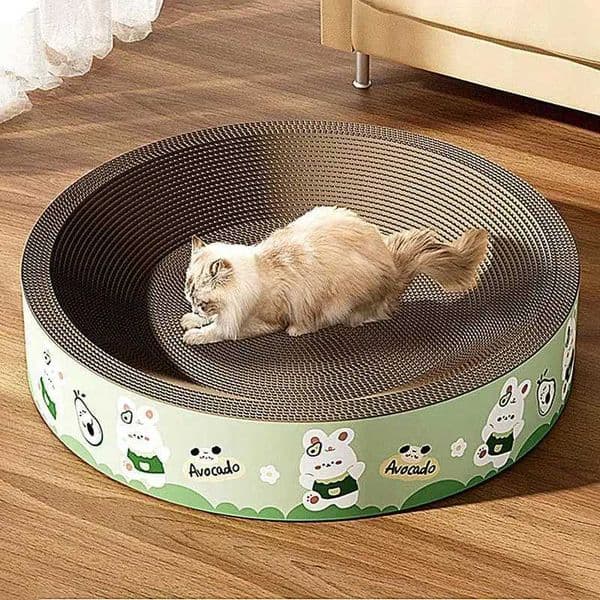 Cat Scratching Cardboard Scratching Cardboard Interactive Cat Toy Round Cat Scratching Lounge Bed For Small Medium Cats And PetsXJ240817