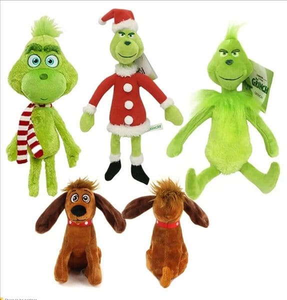 1Pc Stole Plush Toys Green Grinch Stuffed Toy Max Dog Doll Soft Stuffed Cartoon Animal Peluche For Kids Christmas Gifts Gg0820 0829L260420