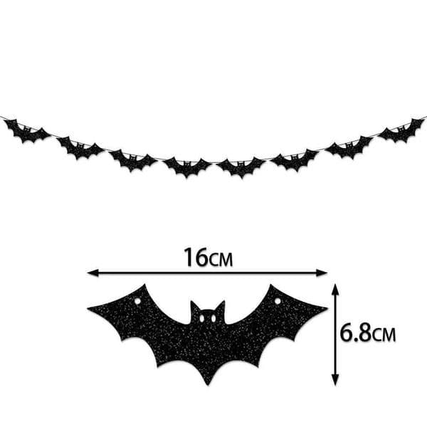Halloween Party Decoration Banner Ghost Festival Atmosphere Decor Ghost Spider Flower Bat Banner Happy Halloween Day GarlandsXJ240819
