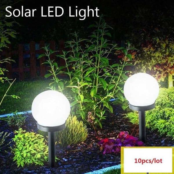 10 pcs/lot Waterproof Solar Garden Light LED Bulb Outdoor Camping Garden Lawn Light Home Yard Pathway Landscape Night Lamp Y240820