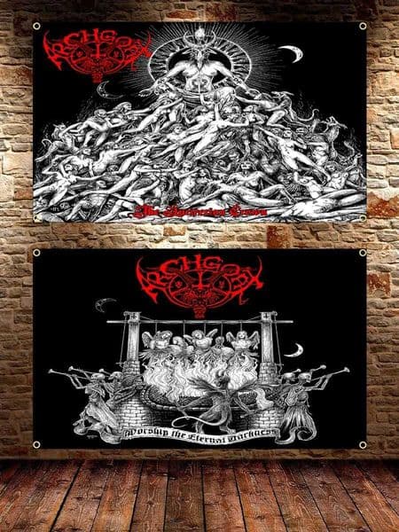 90X150CM 3X5Ft Death/Mark Metal Orchestra ARCHGOATs Band Flag Polyester Printing Finnish Rock Band Flag Decorative Tape W240820