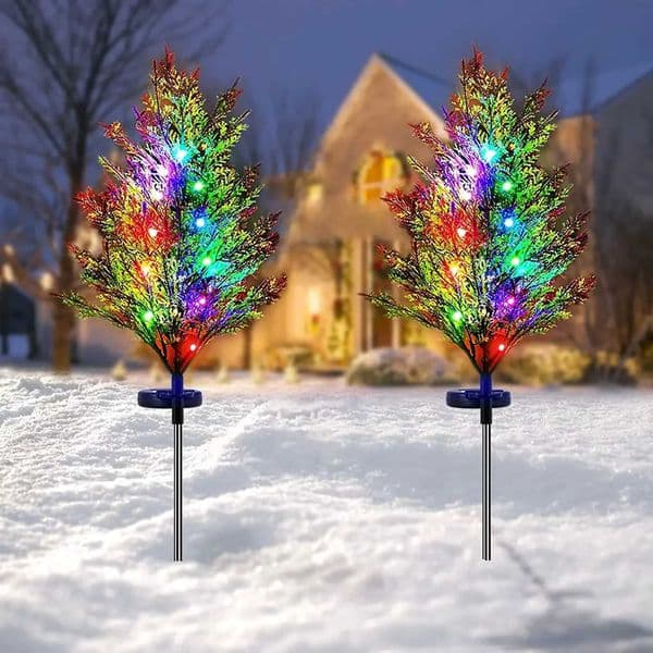 LED solar lights waterproof cypress tree lights garden decoration landscape lawn lights Christmas decoration outdoor lightsB240821