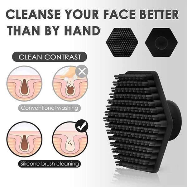 Waterproof Silicone Cleanser Brush Bath Brush Manual Cleansing Skincare Facial Brush Mens Silicone Face Brush Y240821