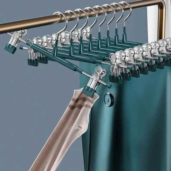 5 Pcs Rack Clip Stainless Steel Trousers Wardrobe Clip Anti-slip Clothespin Pants Clamp Clothes Hanger for SkirtXJ240216