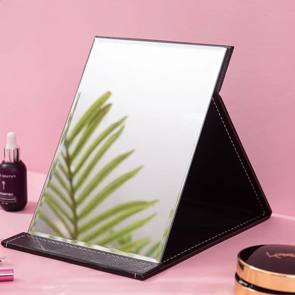 Portable Cosmetic Mirror Folding Desktop Dormitory Princess Mirror Female Large and Small Desktop Cosmetic Mirror Wholesale 240822
