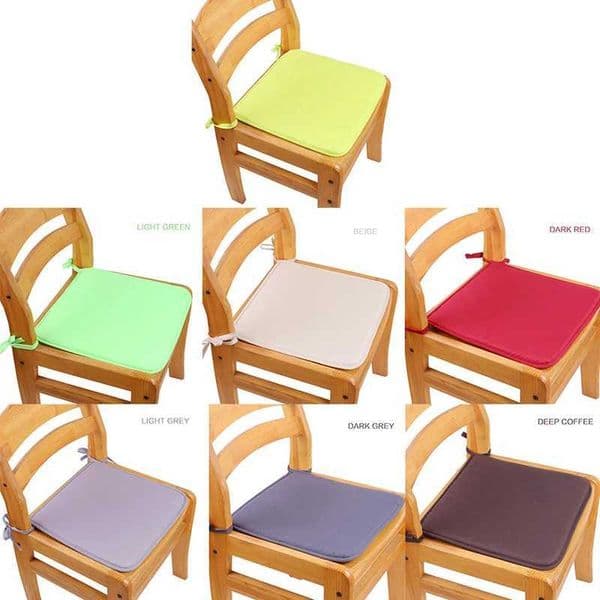 Soft Cushion Office Chair Garden Indoor Dining Seat Pad Tie On Square Foam PatioXJ240821