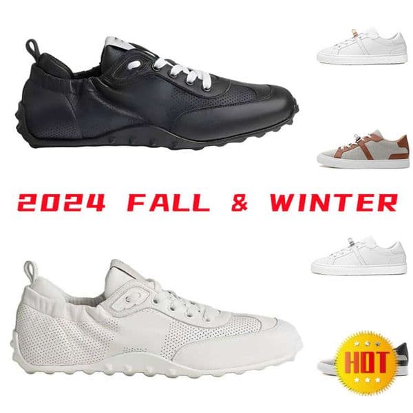 Designer Casual Shoes For Womens Ladies Fall Winter Walking Sports Gym Sneakers Black White Leather Flats Trainers In Day Sneaker 24ss high
