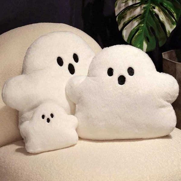Halloween Plush Kawaii White Cloud Ghost Pillow Halloween Soft Cushion Children Party Gift Doll Home Bedroom Chair Home DecorXJ240821