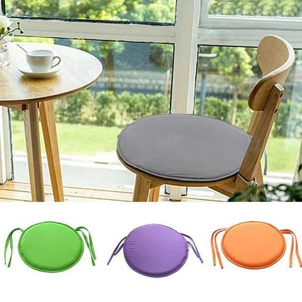 New Round Chair Cushion Candy Color Seat Cushions With Drawstring Home Decor Pillows Throw Pillows Office Chair Cushion 30cmXJ240821