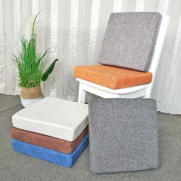 Plus Hard High Density Sponge Sofa Cushion Solid Wood Redwood Window Mat Tatami Chair Linen Cloth Square Cushion 5-8cm ThicknessXJ240821