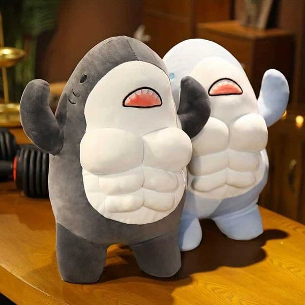 Game And Toy Game And Toy 45Cm Muscle Stuff Animal Shark Filled With Ocean Whales Fish Animals Soft Plush Dolls Childrens Birthday Gifts Valentines Day stuff