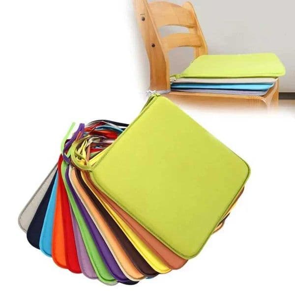 Candy Colors Cushion Garden Fabric Plain Square Cushion European Dining Chair Cushion Creative Sofa Fabric Cushion 40*40cmXJ240821