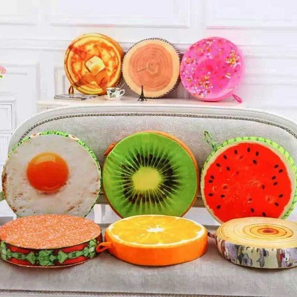Thicken Fruit Design Round Soft Plush Cushion Tatami Office Chair Cushion Kindergarten Cartoon Cute Seat PadXJ240821