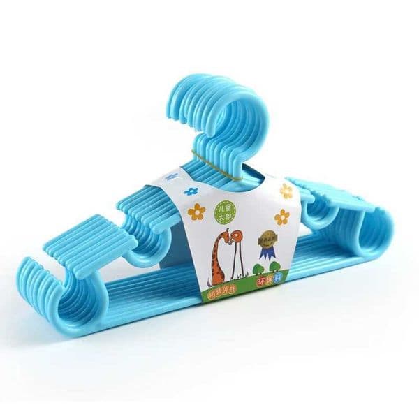 10Pcs/Set Portable Children Clothes Hanger Toddler Baby Coat Plastic Hangers Hook Household for Kids Clothing Organizer 27x14cmXJ240216