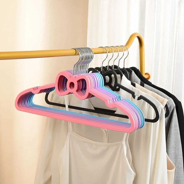 10/20 Love Plush Clothes Hangers Bow Hangers Home Non Marking Clothes Hangers Space Saving Clothes HangersXJ240216