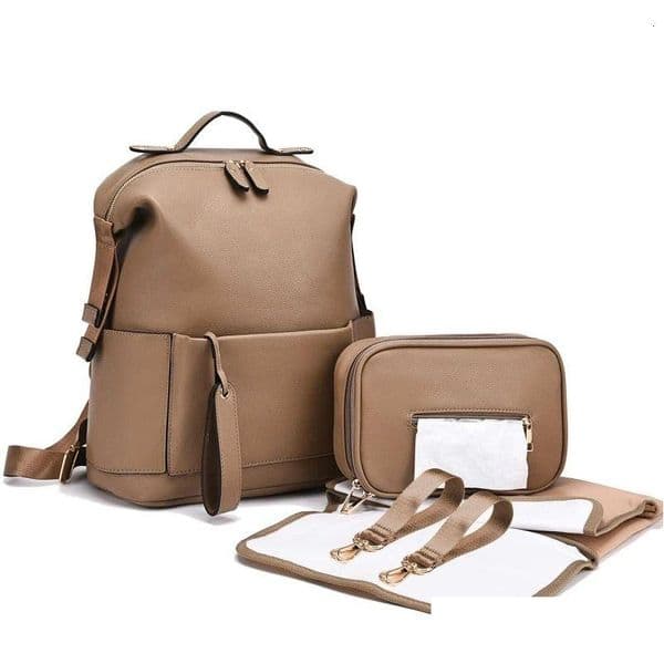Diaper Bags Multifunction Leather Large Capacity Baby For Care Changing Mom Outdoor Travel Maternity Backpack Drop Delivery Kids Dia Dhpqn