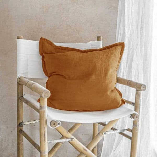 100% Linen Cushion Cover for Sofa and Car Decorative Pillowcase Throw Pillow Case Soft Flax Candy Color Home Decoration 240821