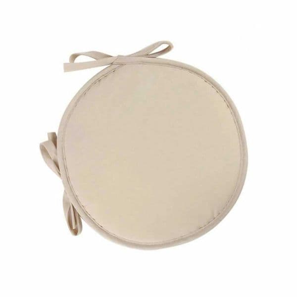 Solid color circular chair cushion with straps household fabric thickened dining chair cushion round stool cushion seat cushionXJ240821
