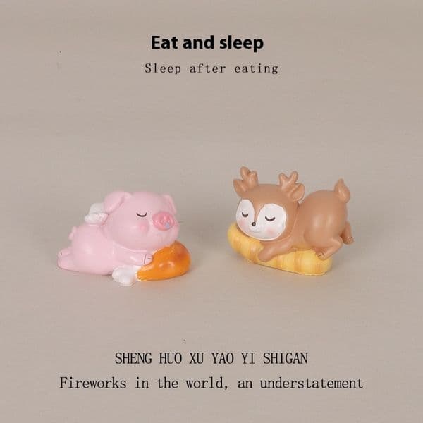 Cute Cartoon Mini Animals (Pig and Elephant) for Home and Auto Decoration - OB11 Style