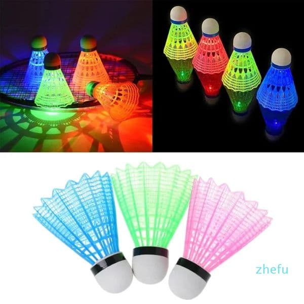 2026 new 4Pcs Nylon LED Badminton Shuttlecocks Indoor Outdoor Sport Training for Ball Game Tools Kit Free shipping f