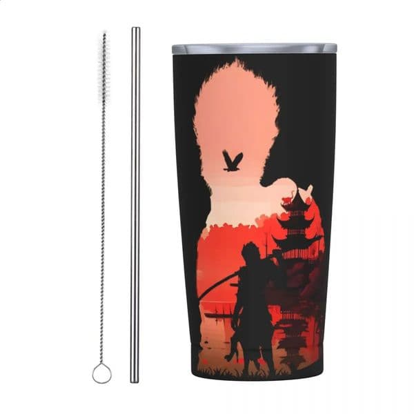 Black Mythical Game Straws Insulated Roller 2024 Game Stainless Steel Coffee Cup Office Home Car Bottle Cup 20oz 240822
