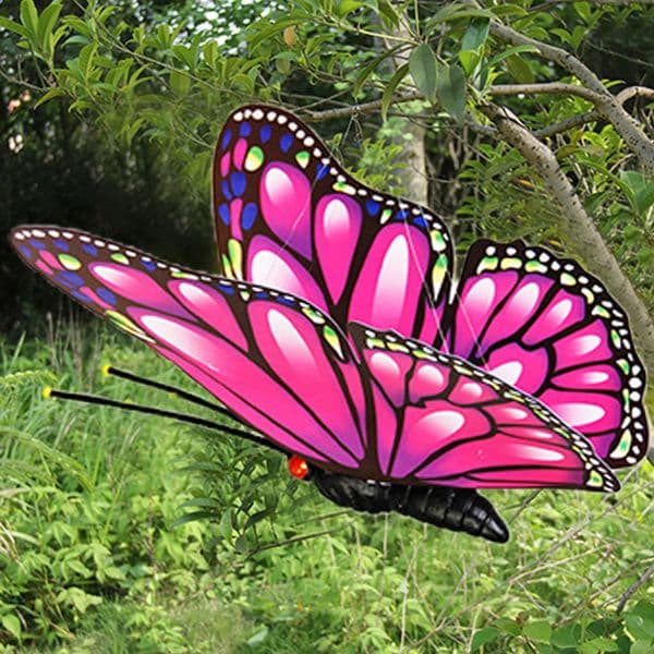 Colorful 3D Butterfly Courtyard Decoration Hollow Garden Large Decorative Wall Art Fence Sculpture 240823
