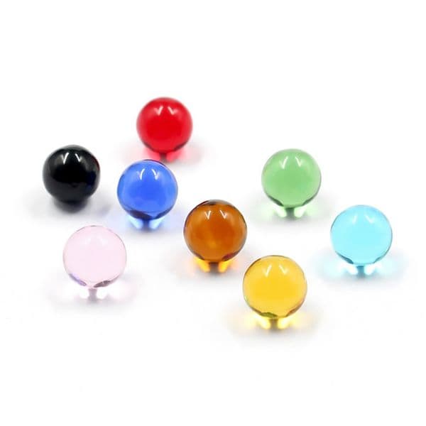 6mm Glass Smoking Terp Balls Pearls Glow in Dark Spinning Bead For Terp Slurper Blender Finger Quartz Bangers Nails 12 Colors