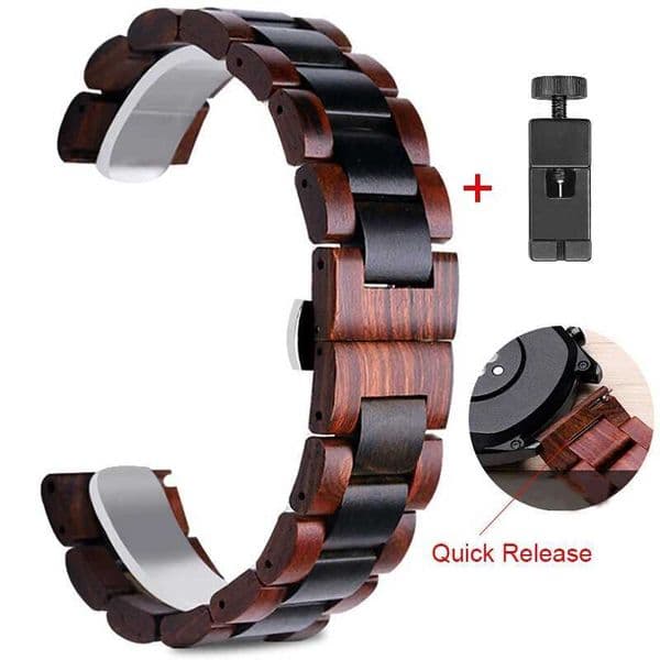 22MM Wood Strap For TicWatch Pro Wristband Correa For Huawei Watch GT 2 Pro/GT2 46MM Honor Magic Smart Watch Band Bracelet Strap Z240824