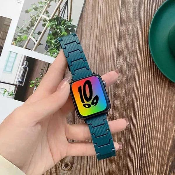 Strap for iwatch Ultra 2 band 49mm 45mm 41mm 40mm 42mm 44mm Carbon fiber pattern Bracelet iWatch series 9 8 7 6 5 4 3 SE Z240824