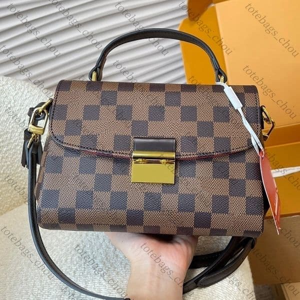 7A High quality luxurys designer bag CROISETTE shoulder bags messenger bag leather handbags ladies fashion crossbody tote bag purse wallet Saddle Handbag