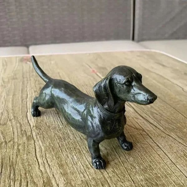 Dog Resin Dachshund Animal Pet Toys Figurine Black Ornament Animals Statue Craft Decoration Garden Sculpture Figures 2024 240824