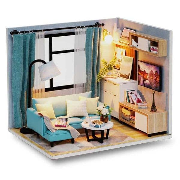 New Handmade Wooden Toys Doll House Furniture Miniatura Diy Doll Houses Miniature Dollhouse For Children Grownups Birthday Gift M240824
