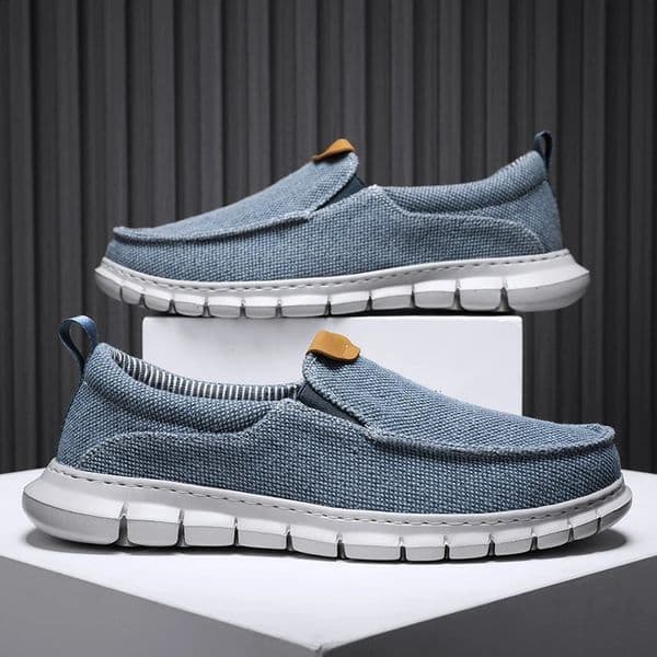Soothing breathable canvas shoes mens outerwear slip in summer sports shoes comfortable casual mens shoes lightweight mens driving 240823