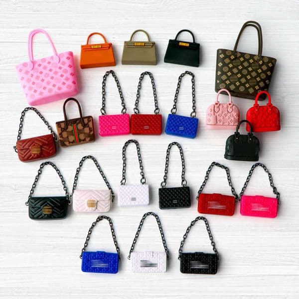 Keychains Lanyards Miniature dollhouse small fragrance bag design bag shoulder bag handbag pendant BJD small J240824