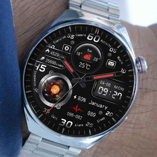 Amoled Smart Watch NFC Smartwatch Men 390*390 HD Screen Waterproof GPS Tracker Wireless Charging For HUAWEI Watch 4 Pro M240824