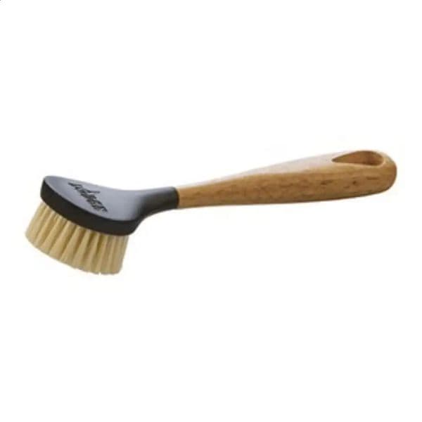10 inch wooden handle frosted brush used for cast iron or enamel cookware 240824