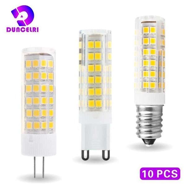 10 pieces/batch G4 G9 E14 LED bulbs 3W 4W 5W 7W LED lights AC 220V LED corn bulbs SMD2835 replacement 30W 40W 60W halogen pendant light CL240826