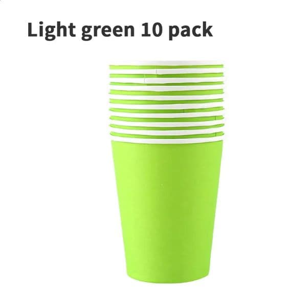 Solid color party disposable paper cup juice cup decoration baby shower childrens birthday wedding picnic table 240826