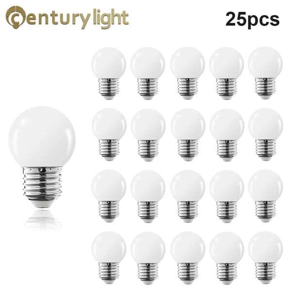 LED light bulb plastic milk ball G45 warm white E27 220V 110V string light bulb 1W 2W 3W garden party cheap ball light wedding decoration CL240826