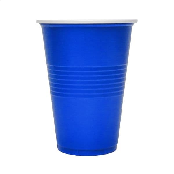Disposable electric blue party plastic 16 Fl Oz cup 18ct easy to clean adds a bright touch to your location settings 240826