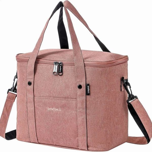 1 insulated mens and womens lunch bag reusable large cooler box shoulder strap picnic suitable for teenagers workers 240826