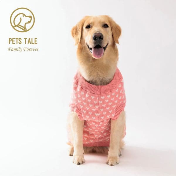 Winter Warm Pet Sweater with Heart Pattern for Small and Medium Dogs and Cats - Cute and Cozy Pet Clothes for Cold Weather 240827