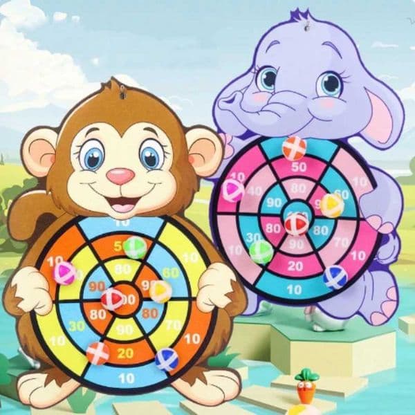 Montessori Dartboard Target Sports Game Childrens Toys 4 to 6 Years Old Outdoor Toys Childrens Indoor Girls Sticky Balls Boys Gifts W240827