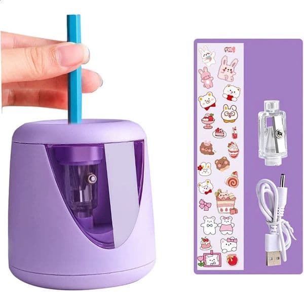 Automatic Electric Pencil Sharpener USB Power Supply or Battery Kawaii Cute Stationery for Office Student School Supplies 240826