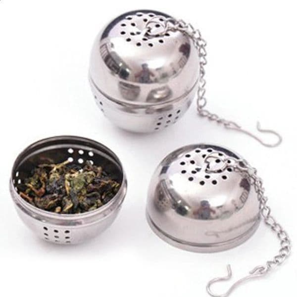 Update Hanging Stainless Steel Spherical Teapot For Loose Tea Leaves Spice Kitchen Accessories And Mesh Filters 240828