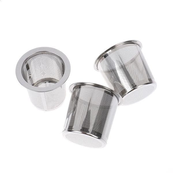 1 piece of 6.7/7/7.2cm stainless steel tea strainer tea strainer leaf strainer metal cup for easy cleaning 240828