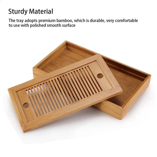 Tea tray drainage Chinese table household tea set board smooth surface 240828